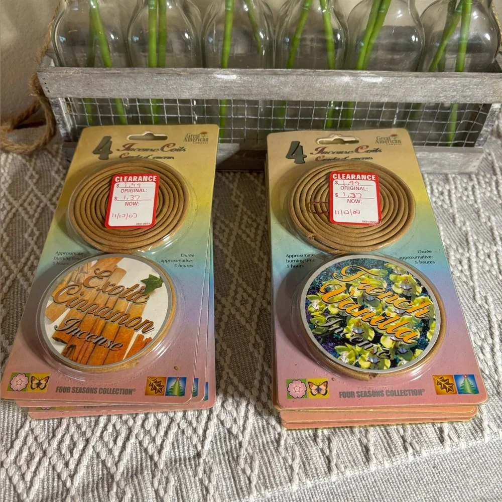 Great American Company Incense Coil Bundle. 4 In Each Pack.‎ 28 Total. Cin/Van.